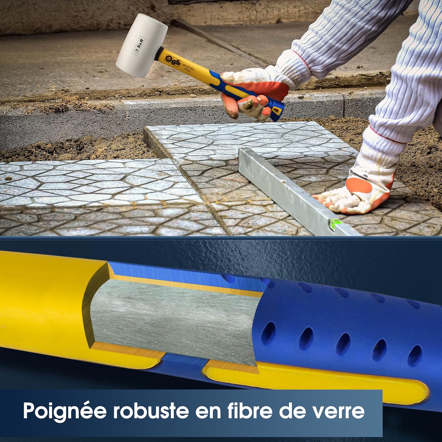 Detalle 2 de S&R Marteau Caoutchouc 450 g đ