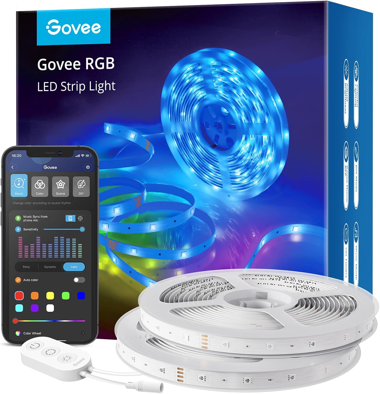 Detalle 1 de Govee WiFi LED Strip Light 5m for TV and Bedroom