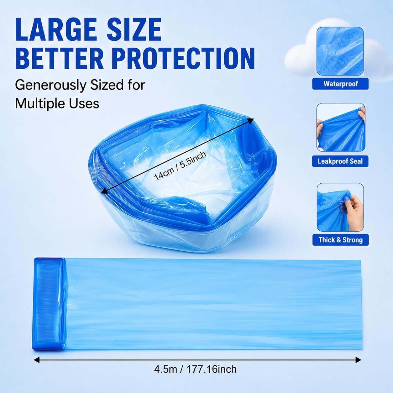 Thumbnail 2 de vacvad 15 Pack Nappy Bin Refill Disposal Bags (4.5m) – nappy disposal liners for most nappy bins