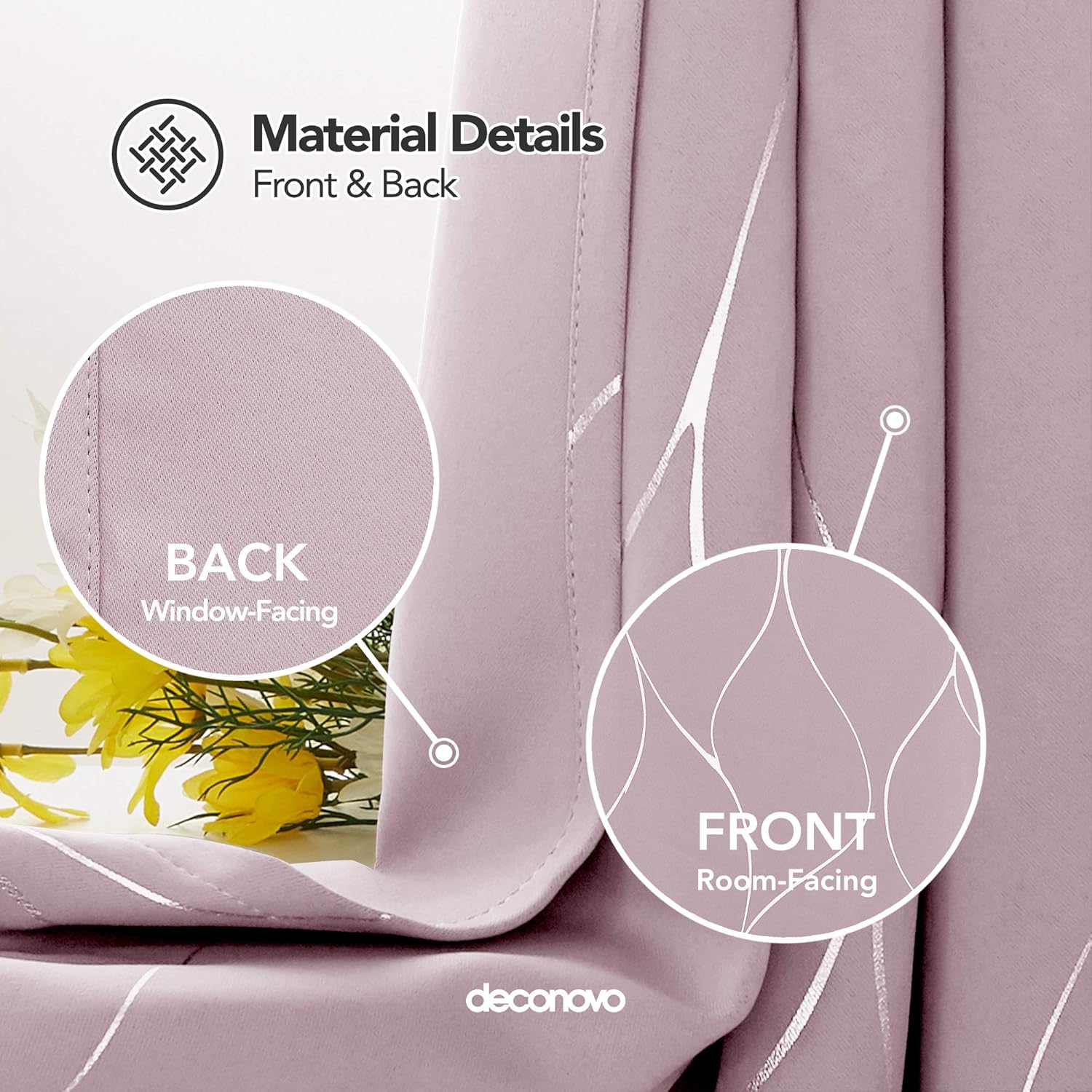 Thumbnail 2 de Deconovo Eyelet Curtains 46x90 Room Darkening