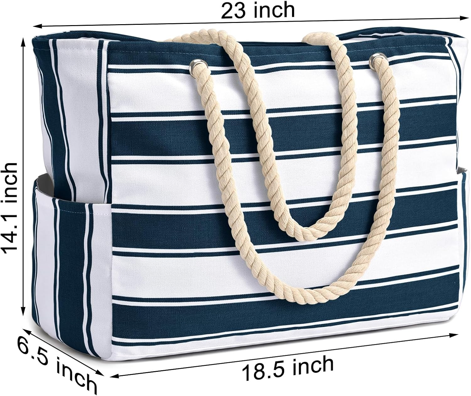 Thumbnail 4 de OSCAURT Large Waterproof Beach Bag with Zip and Rope Handle