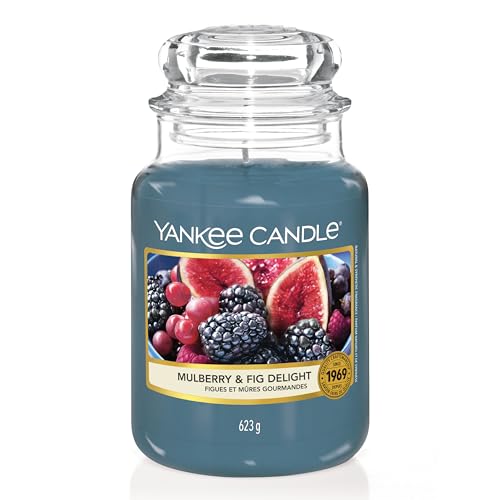 Detalle de YANKEE CANDLE Candela profumata in giara grande Delizia al gelso e ai fichi