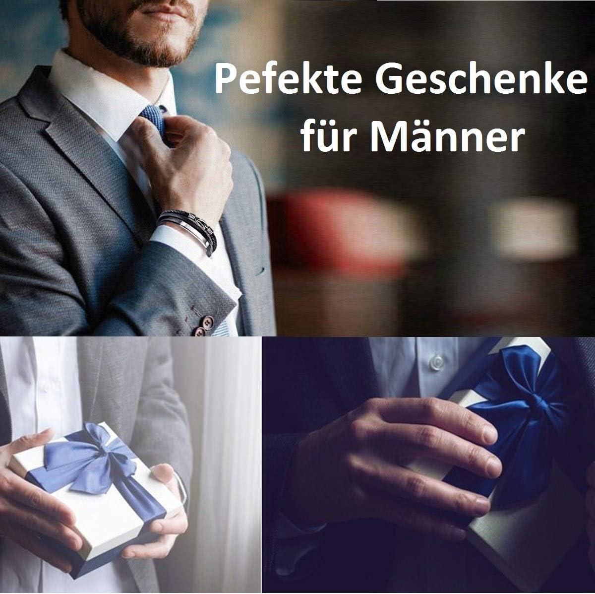 Thumbnail 5 de Gkmamrg Lederarmband schwarz Geflochten
