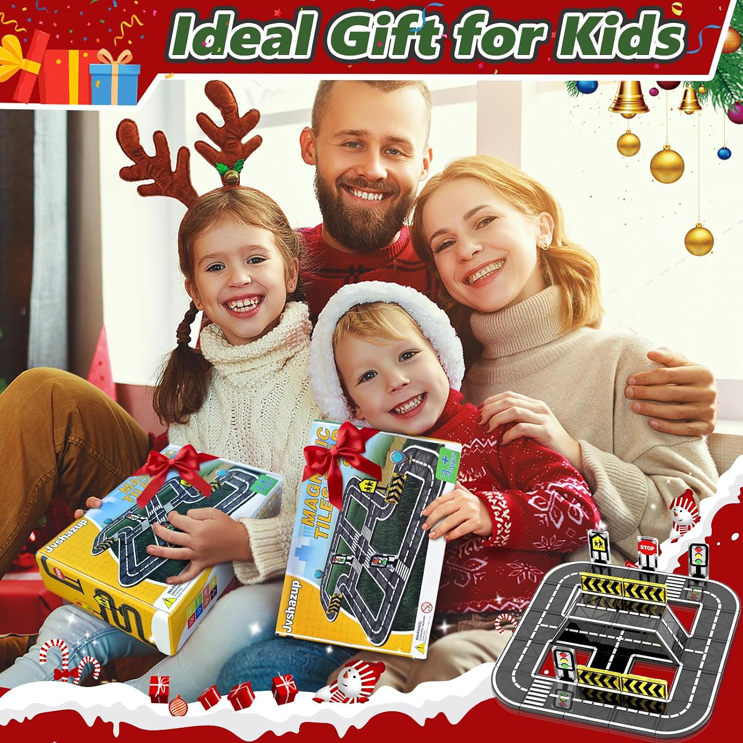 Thumbnail 6 de Magnetic Tiles Road Set, 48 PCS – Creative Magnetic Building Kit for Kids Aged 3–8
