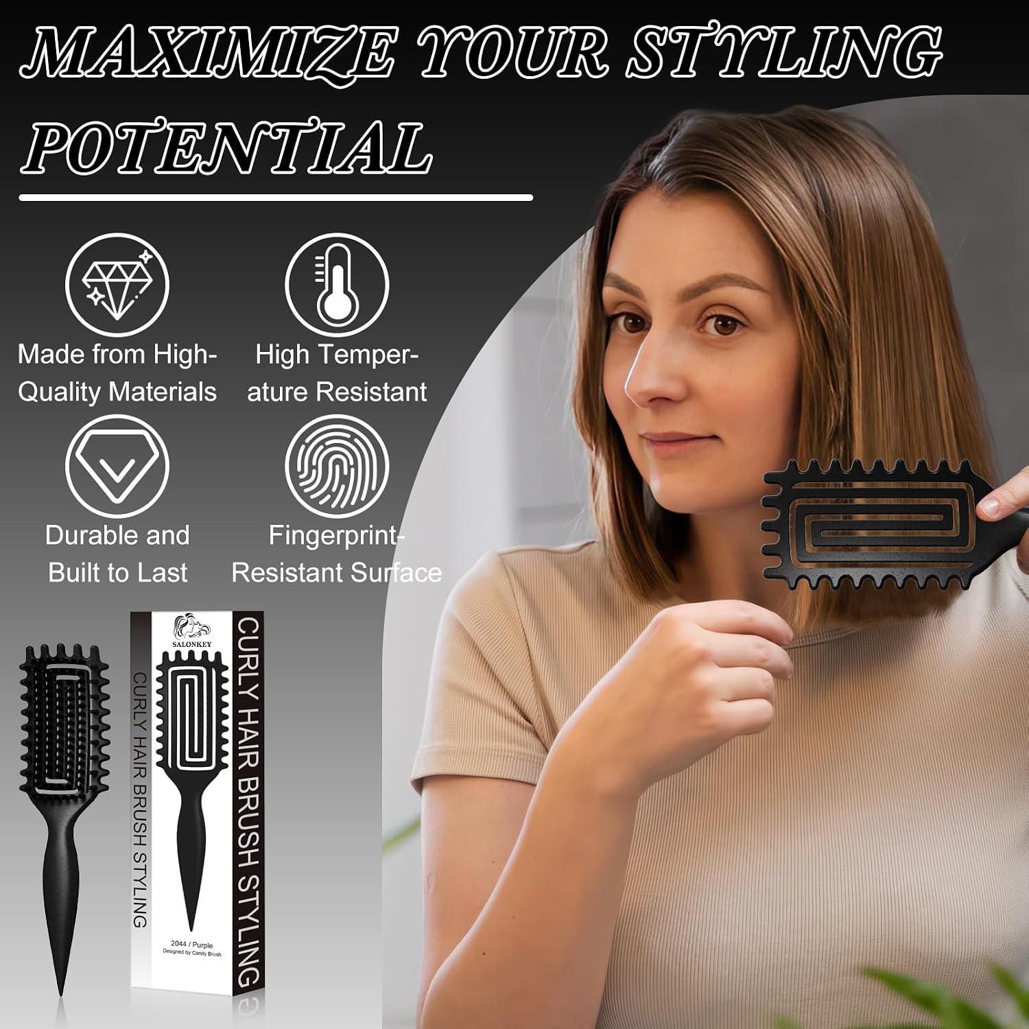 Thumbnail 5 de Lockenbürste Locken sanft entwirren Styling