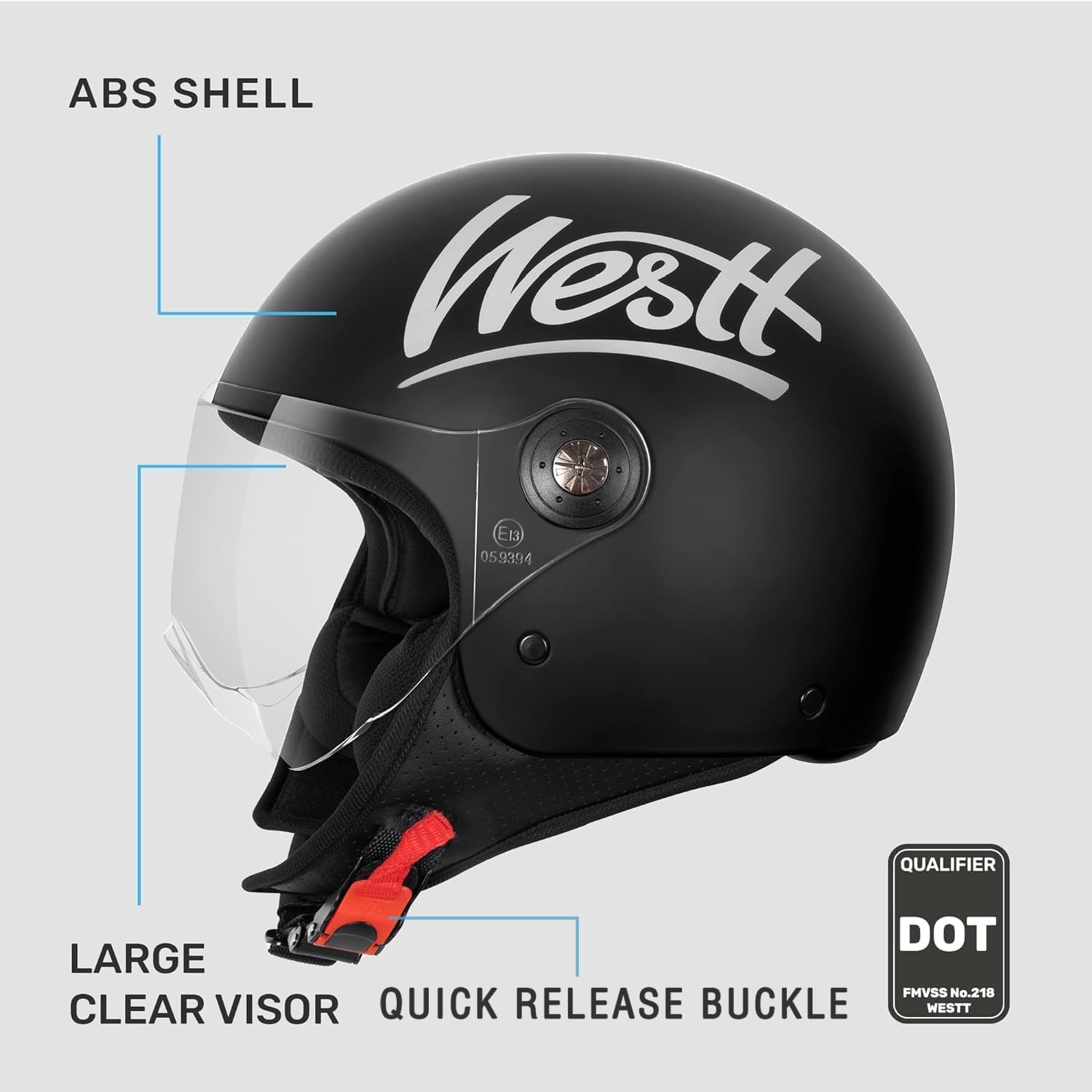 Thumbnail 1 de Westt Casco jet Classic 1100 g 🏍