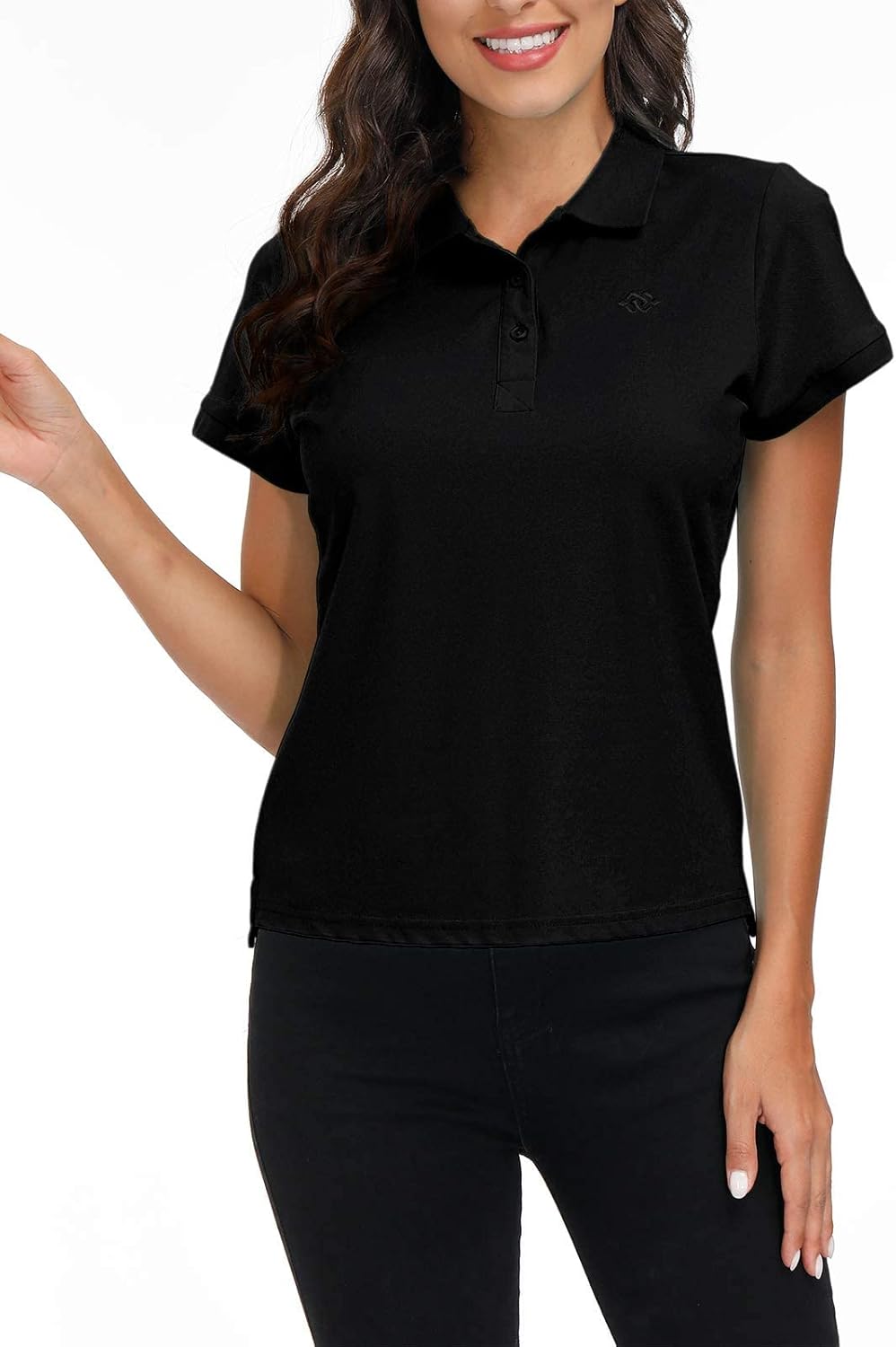 Thumbnail 1 de MoFiz Polo Femme à Manches Courtes en Coton — Respirant et Polyvalent pour Sport et Loisirs