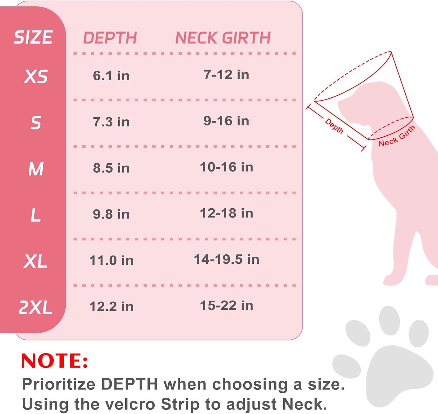 Detalle de Supet dog cone collar for anti licking, Pink