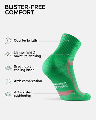 Detalle 2 de DANISH ENDURANCE Cushioned Running Socks for Long Distances – Unisex, Multicolour 3 or 5 Pack