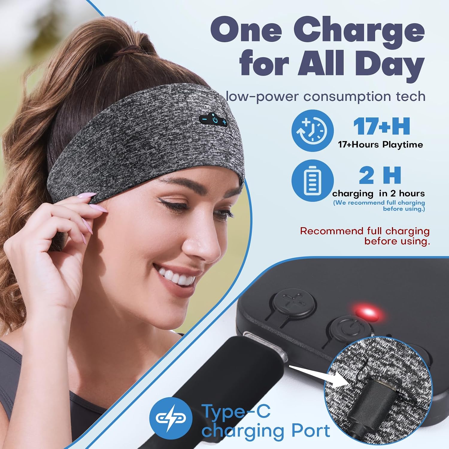 Thumbnail 1 de TOPIEI sleep headphones headband 2-pack