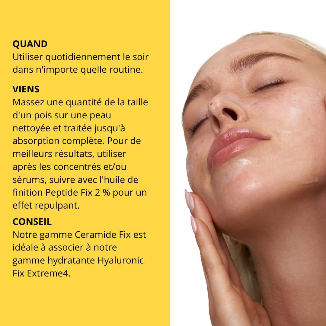 Detalle de Nip+Fab Ceramide Fix Crème de Nuit 12% (50 ml) — soutien de la barrière cutanée et de l’élasticité