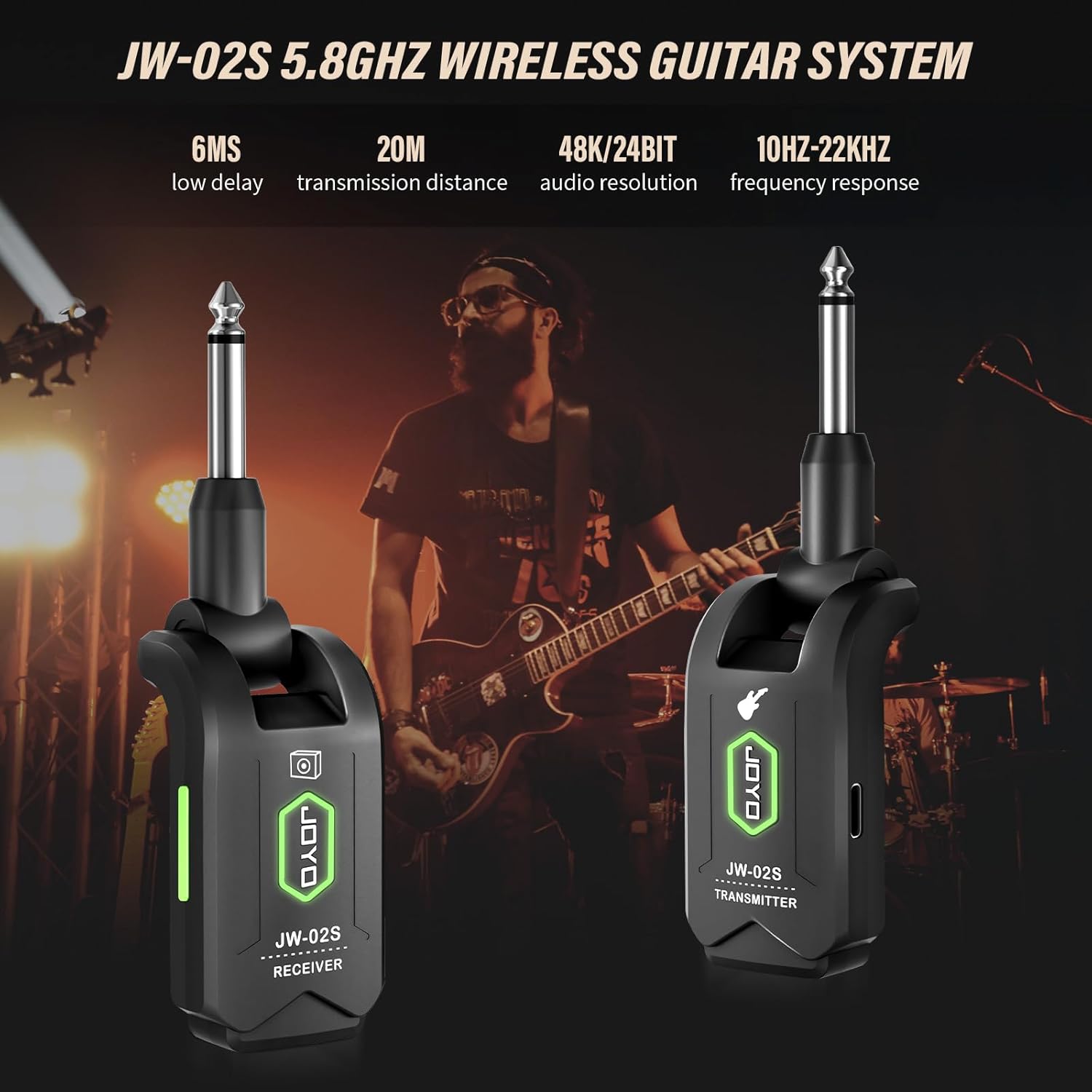 Detalle de JOYO Wireless Guitar System JW-02S