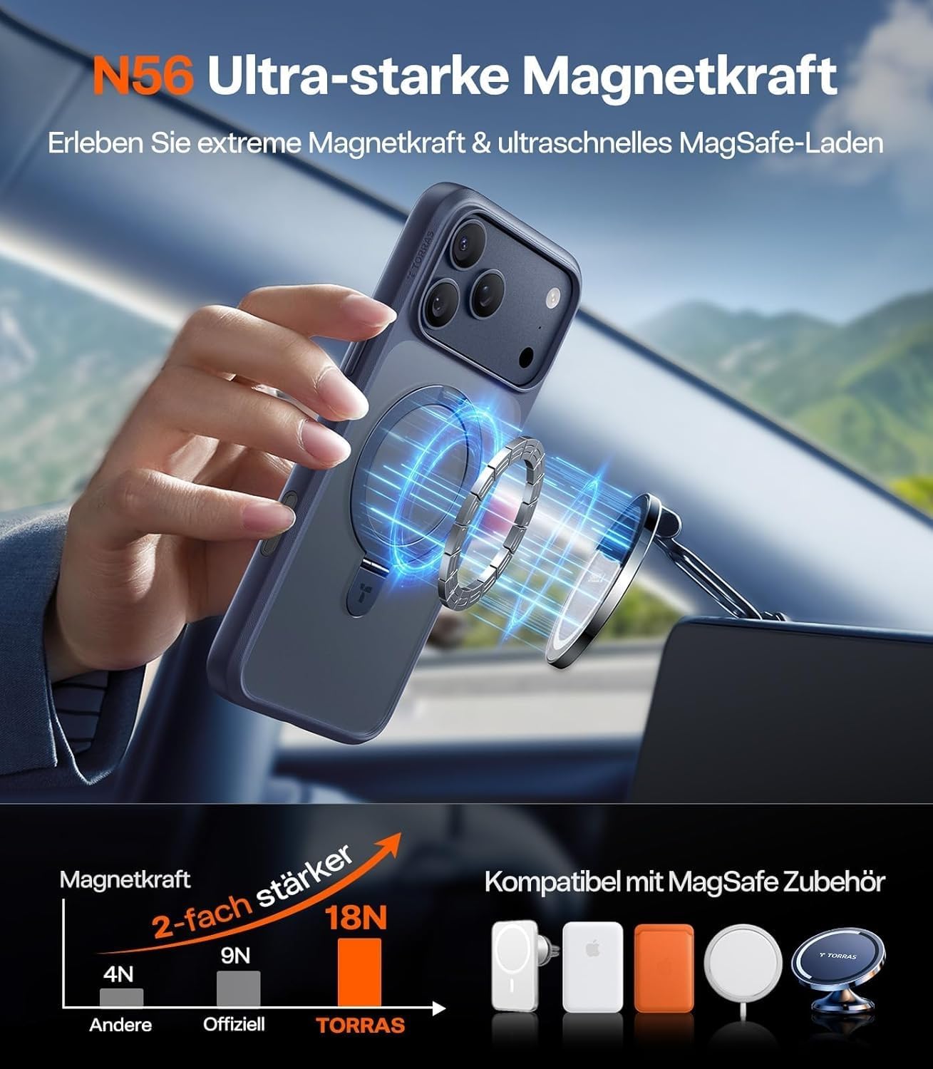 Detalle 1 de TORRAS Ostand Q1 für iPhone 17 Pro Max