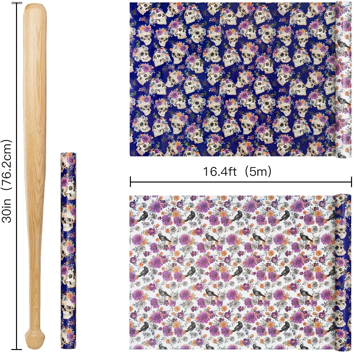 Thumbnail 6 de RUSPEPA Reversible Wrapping Paper Roll, 17 Inches x 16.4 Feet