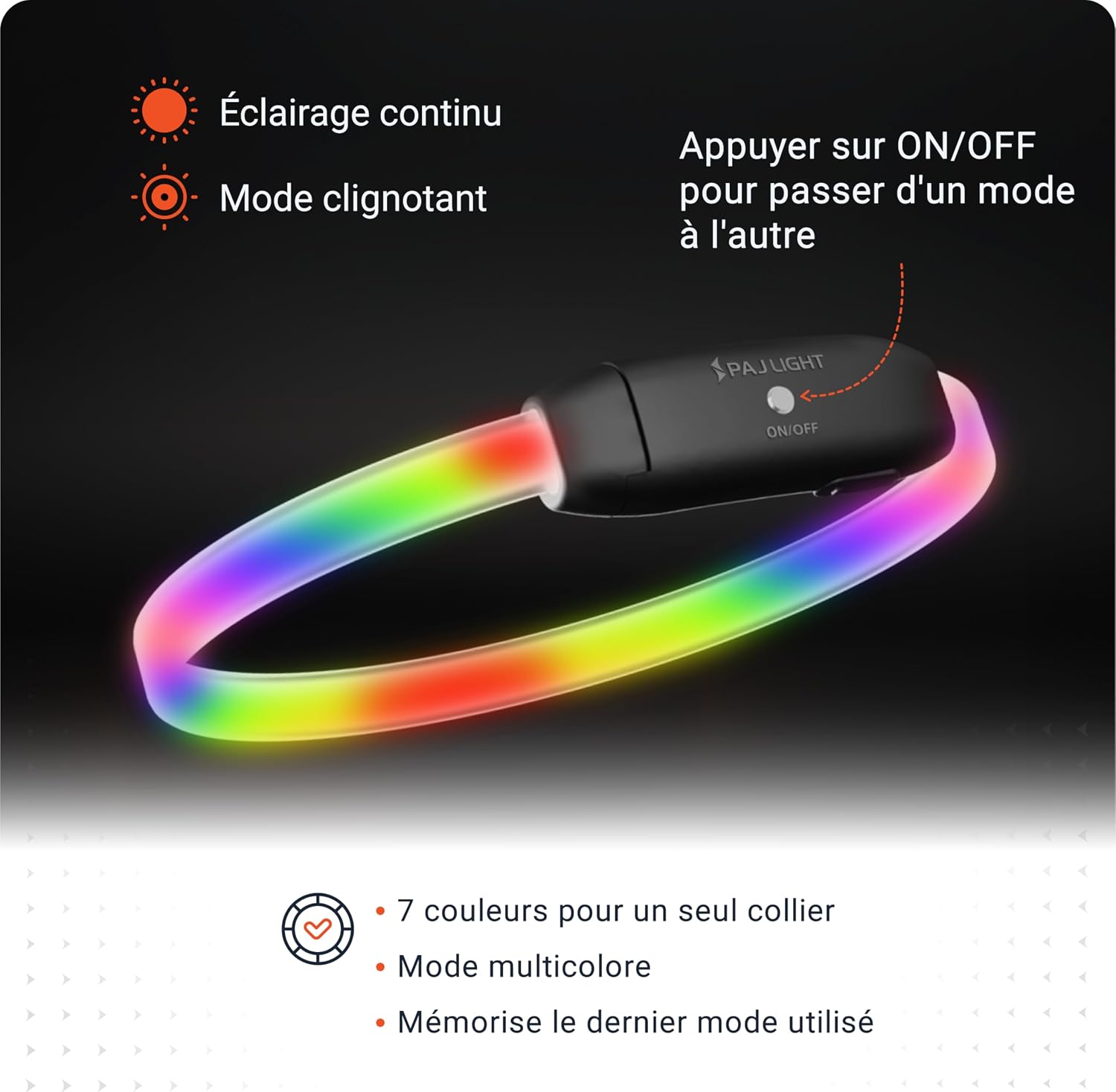 Thumbnail 3 de PAJ Light Collier lumineux pour chien 20–70 cm