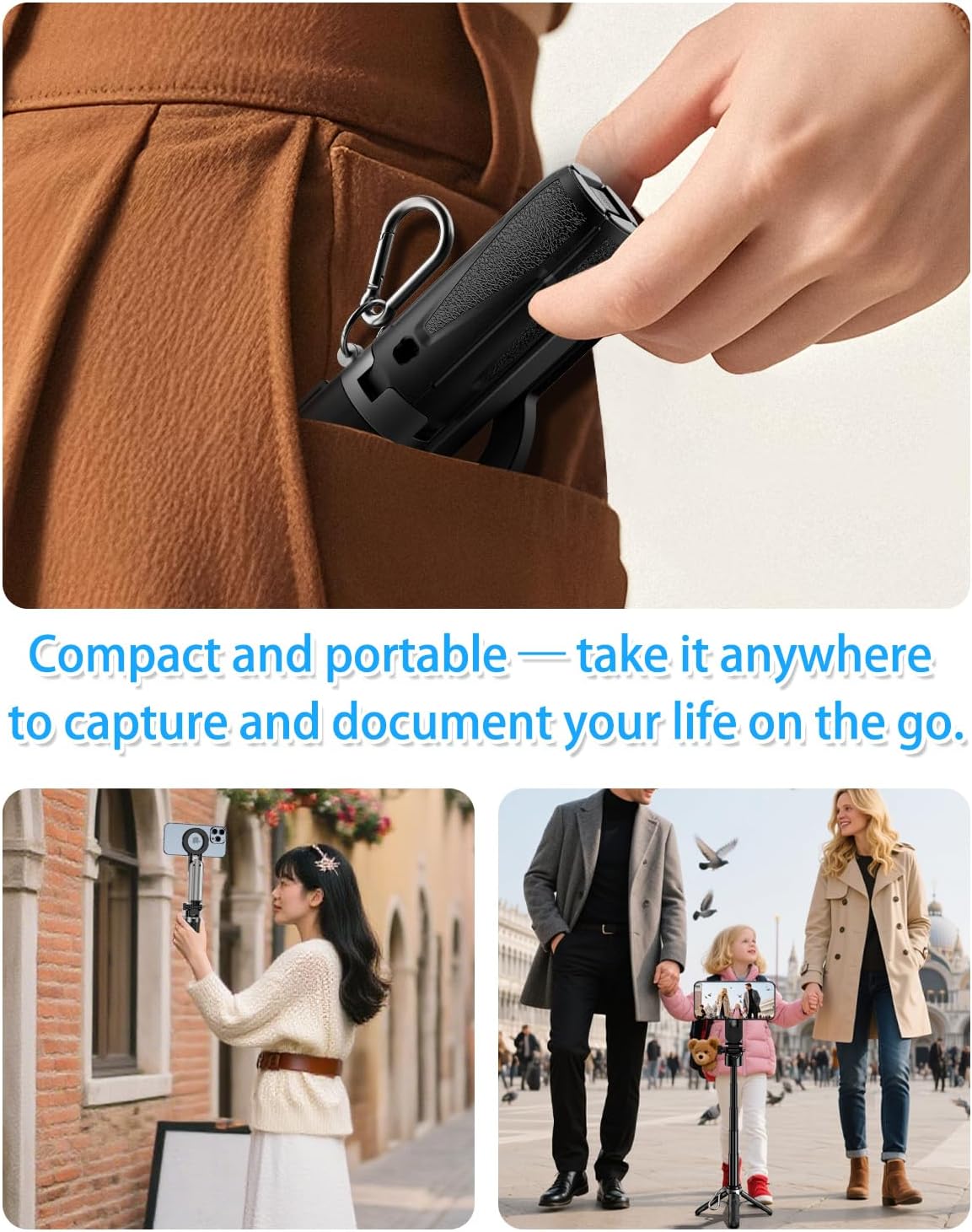 Detalle 2 de CloudValley 4-in-1 Selfie-Stick 11,7 cm