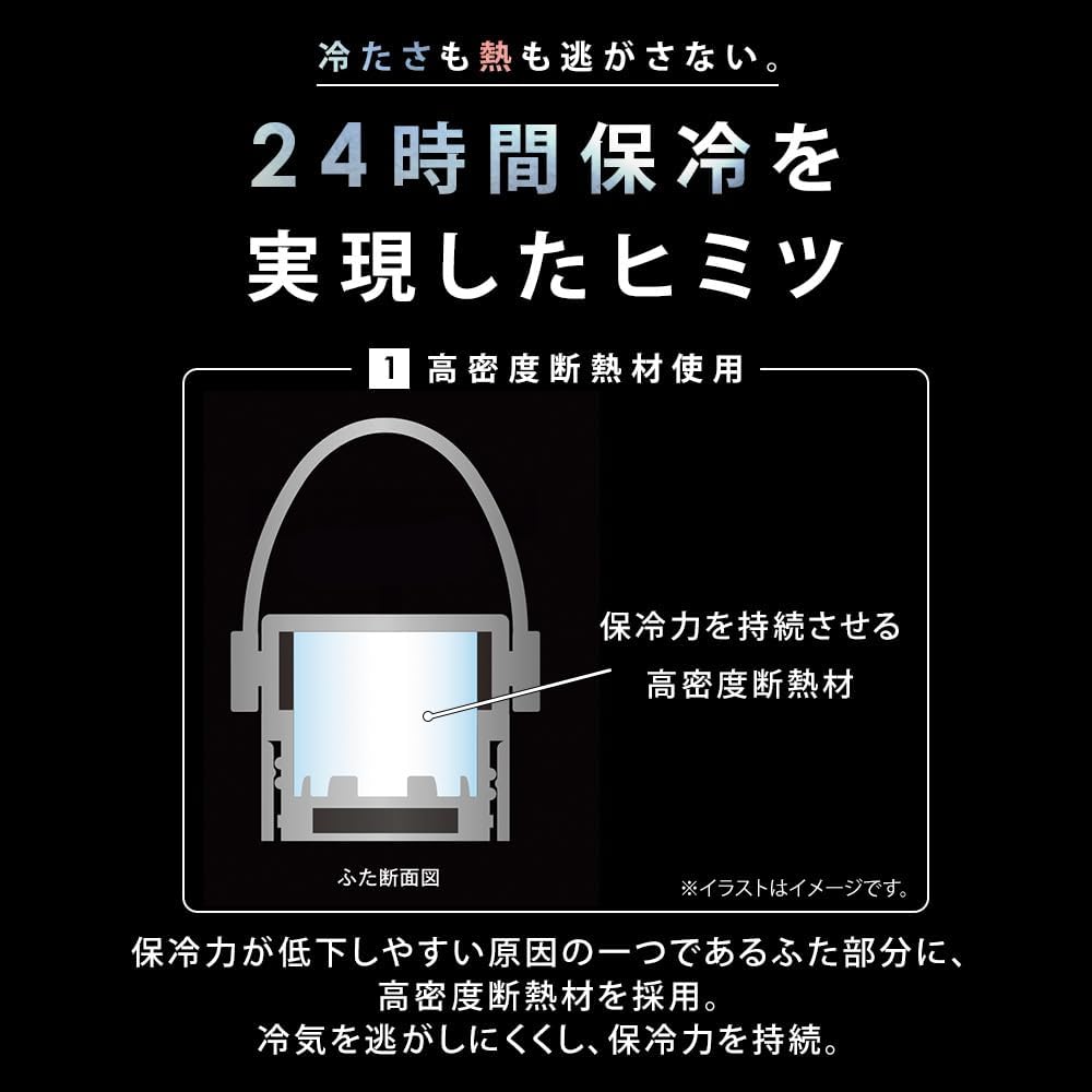 Detalle de アイリスオーヤマ HCM-750 ステンレスマグボトル 750ml ダークグレー 食洗機対応