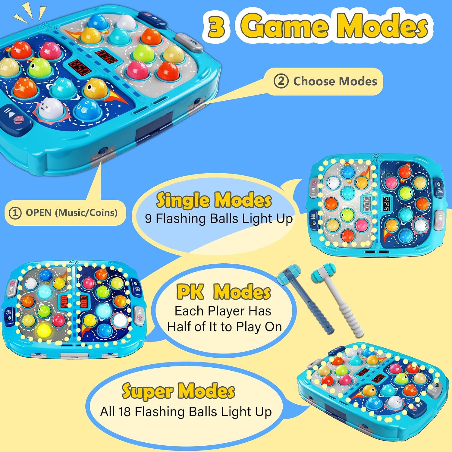 Detalle 2 de Whack Game Mole 11x15in 2-Player Toy