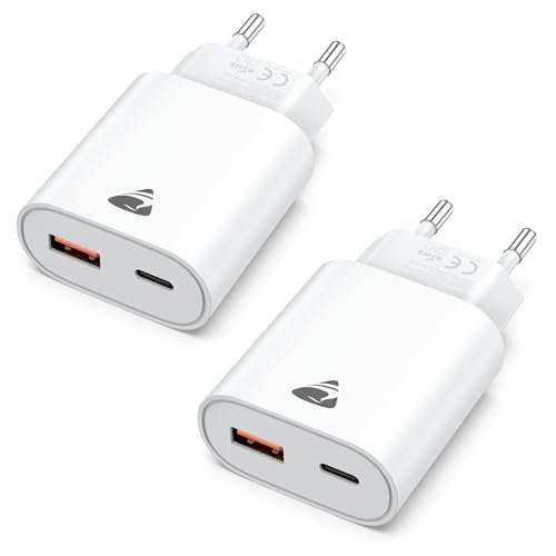 Detalle de Aioneus USB C Ladegerät 2er Pack – 20W PD 3.0 + 18W USB-A, Kompakt mit 2 Ports
