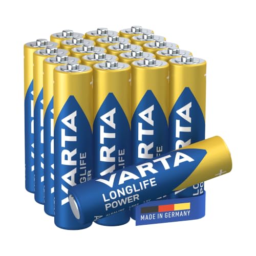 Detalle de VARTA AAA Longlife Power Batterien 20er Pack (10+10) – Alkaline, 1,5 V, LR03