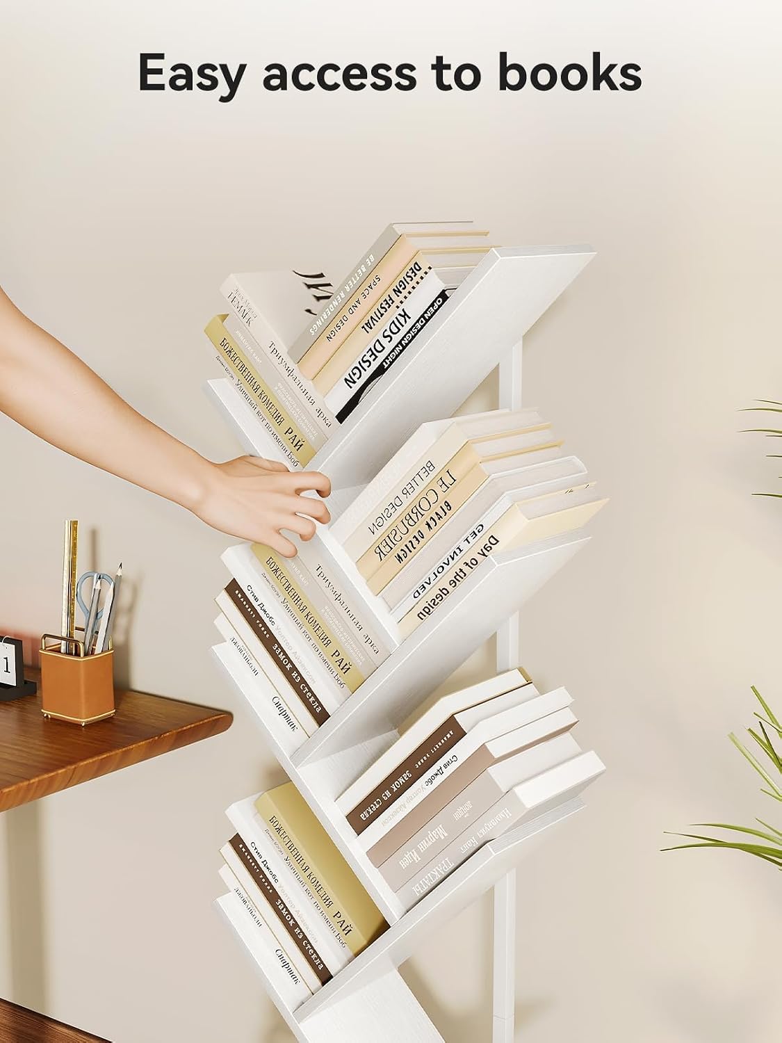 Thumbnail 6 de Coleshome Tree bookshelf 6-tier bookcase