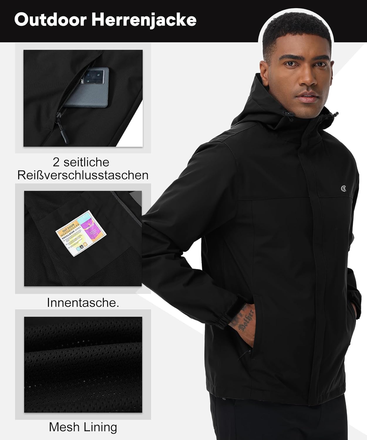 Thumbnail 6 de Huayuzh Softshelljacke Herren Wasserdicht