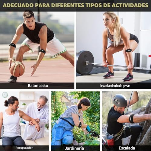 Detalle de CAMBIVO 2x Codera Epicondilitis: Compresión ajustable y antideslizante para codo Tenista y golfista