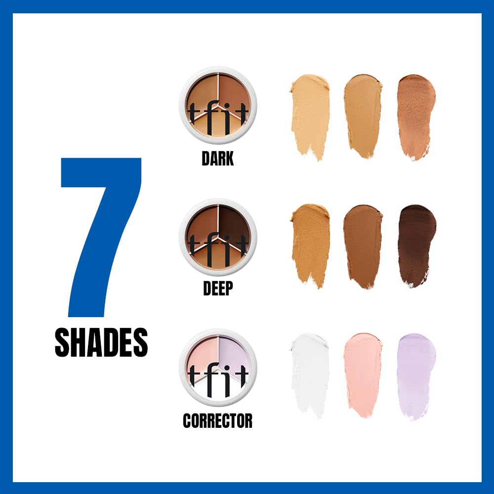 Thumbnail 4 de TFIT Multi-Use Pot Concealer - Triple Palette (01 Neutral) | Full Coverage, Crease-Proof Concealer for Dark Circles & Redness