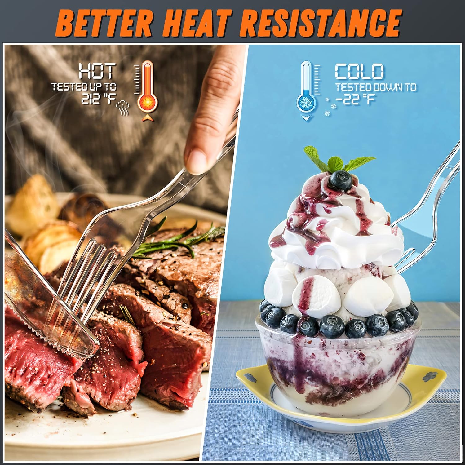 Detalle de Dipoo 7.1" Heavy Duty Plastic Forks
