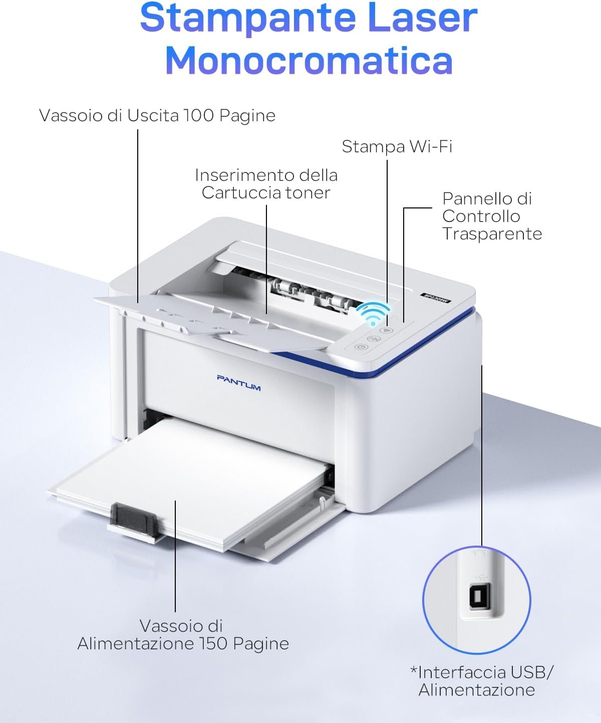Thumbnail 6 de Pantum BP2309W: stampante laser wireless compatta per casa e piccolo ufficio