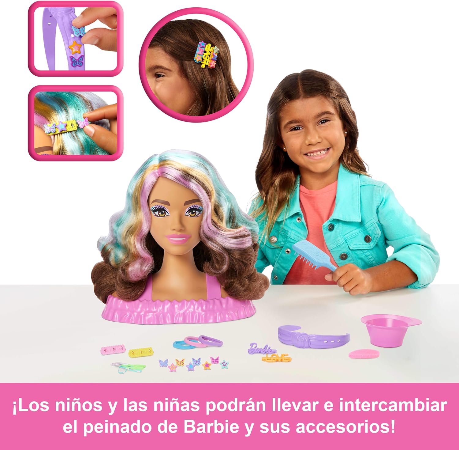 Thumbnail 1 de Barbie Busto para Peinar JFG82 con 20+ accesorios y pinzas 🌟