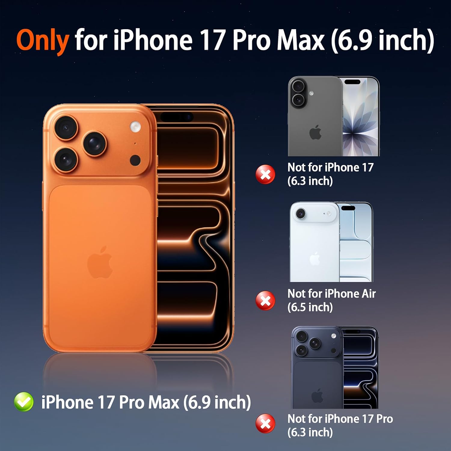 Detalle 2 de PinLiSheng iPhone 17 Pro Max Clear Magnetic Case