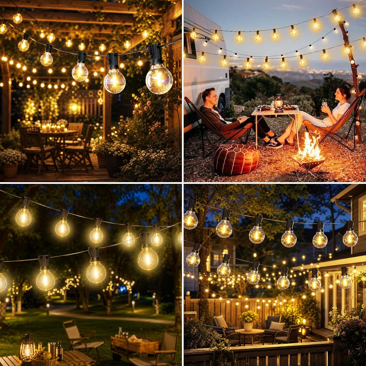 Thumbnail 6 de Hoteril Luci Solari Da Esterno 15 m con 19 lampadine G40: catena solare robusta per giardino e terrazzo