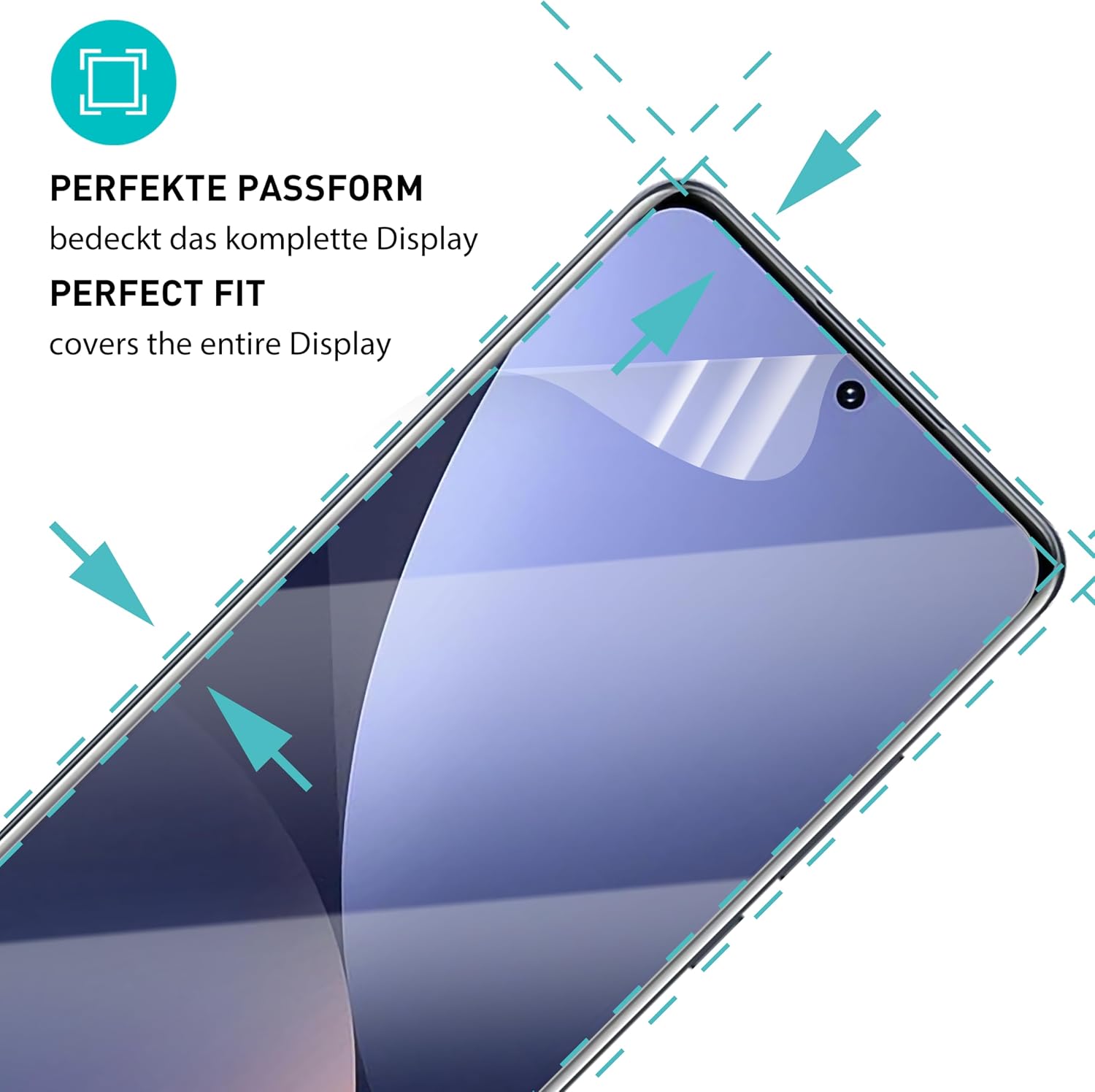 Detalle de SmarTect TPU Screen Protectors for Xiaomi 12 / 12X, 2-Pack, Clear Full Coverage