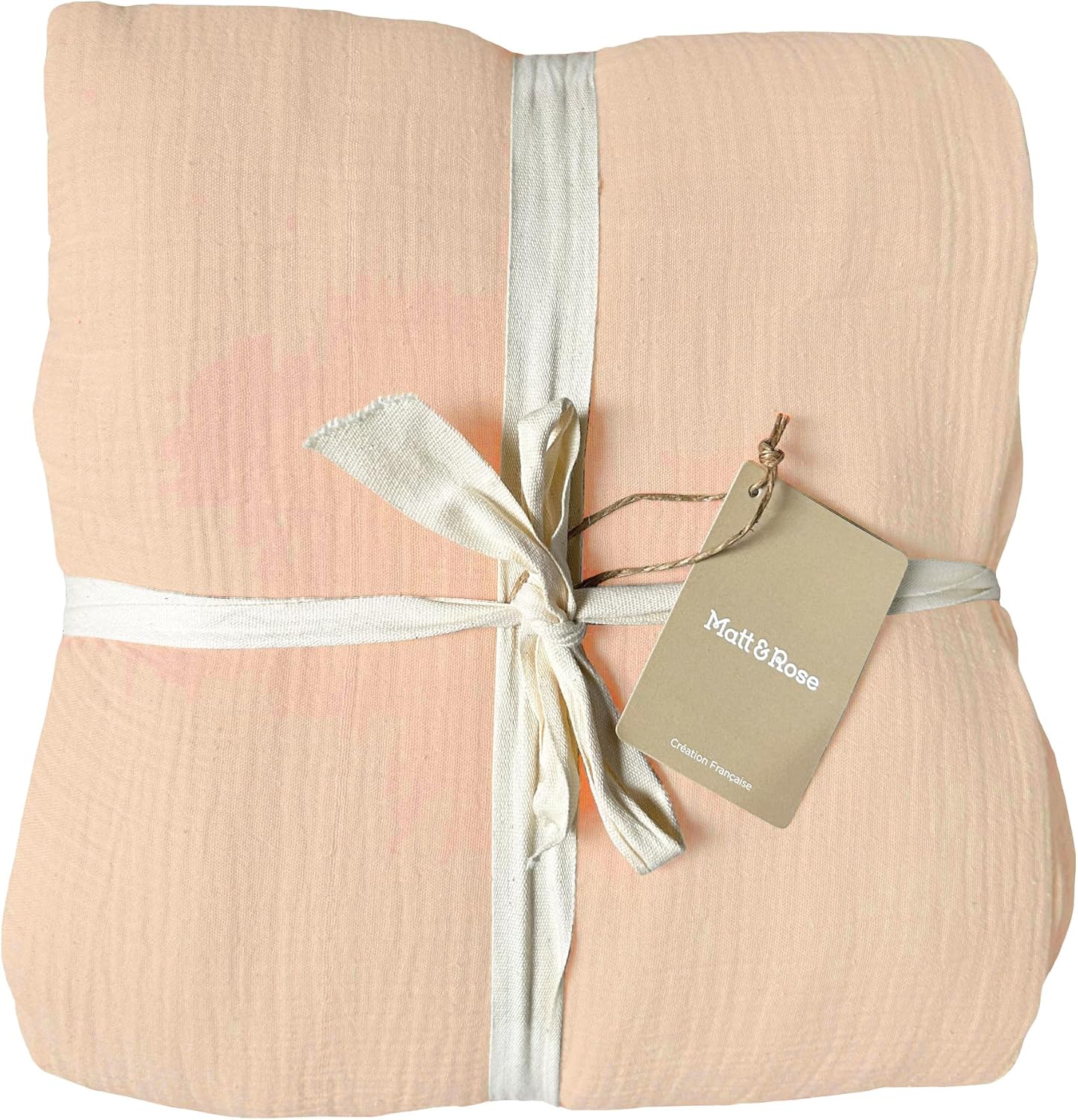 Thumbnail 1 de MATT & ROSE Housse de couette unie en double gaze de coton 140x200 cm (Double) – Rose