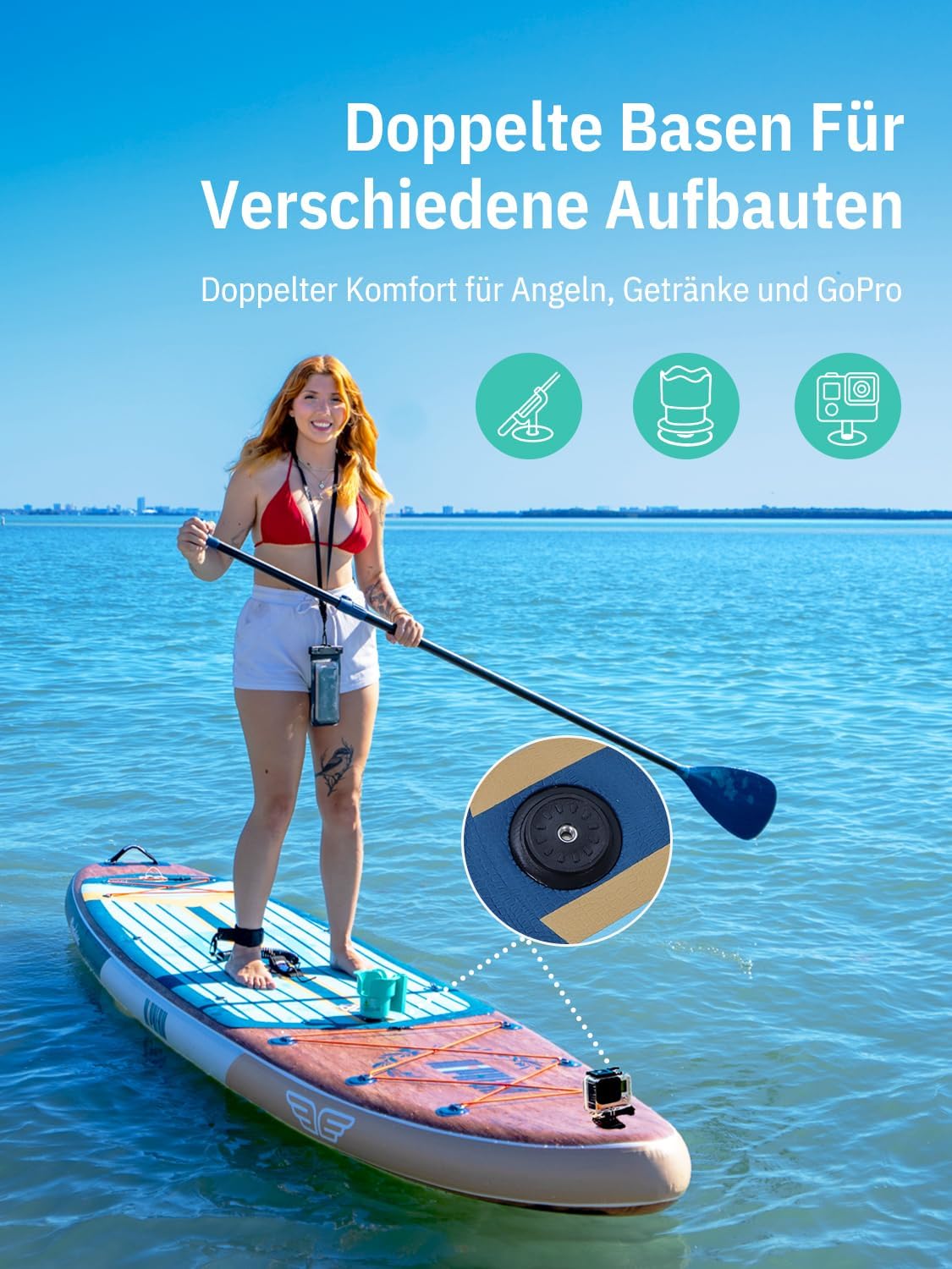 Thumbnail 6 de Niphean (Extra Groß) Stand Up Paddling Board – 2+1 Personen, Stabilität & Vielseitigkeit für Familie und Paare