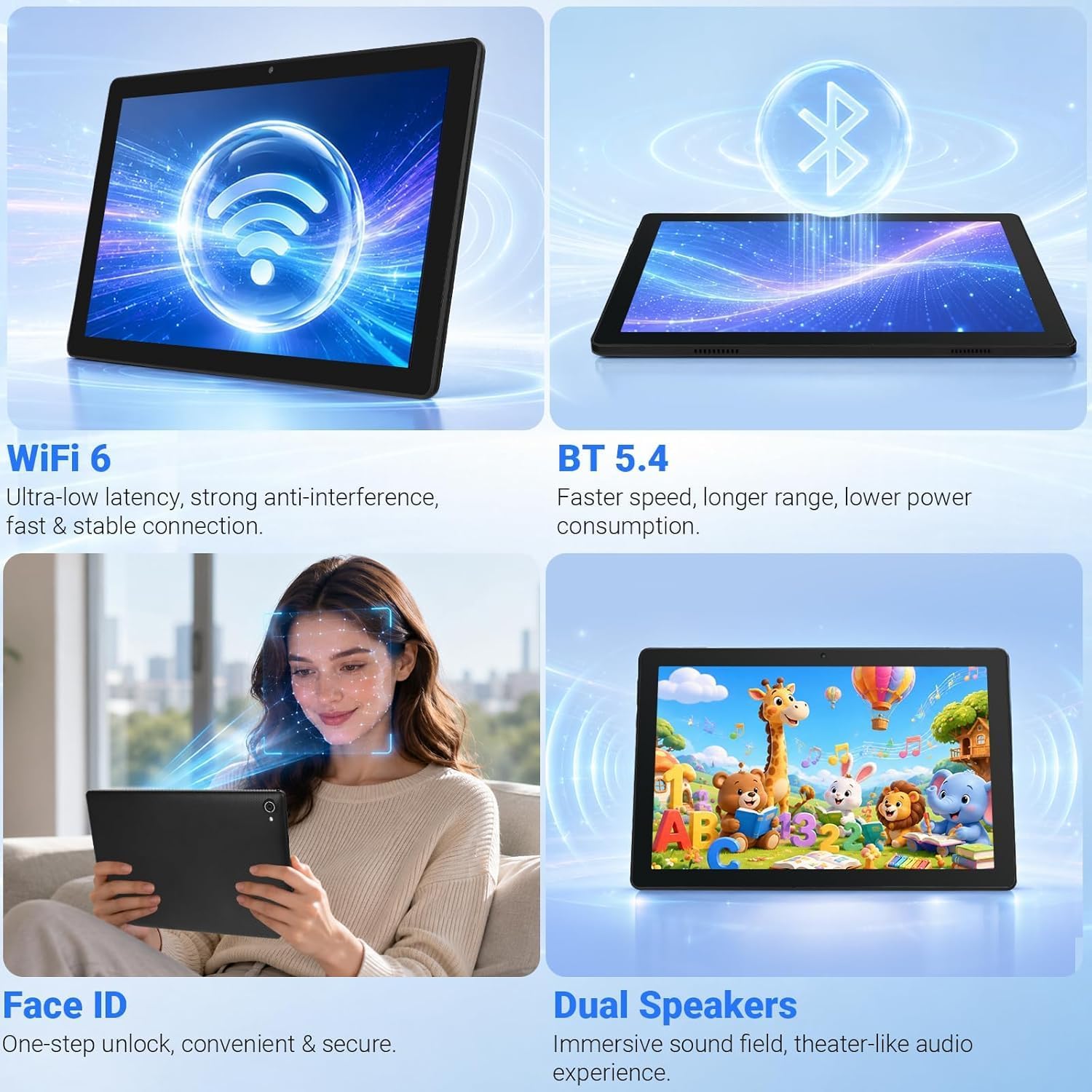 Thumbnail 6 de Whitedeer Android Tablet 10 Zoll – Android 15, Octa-Core, 20GB RAM, 64GB ROM + 1TB erweitert