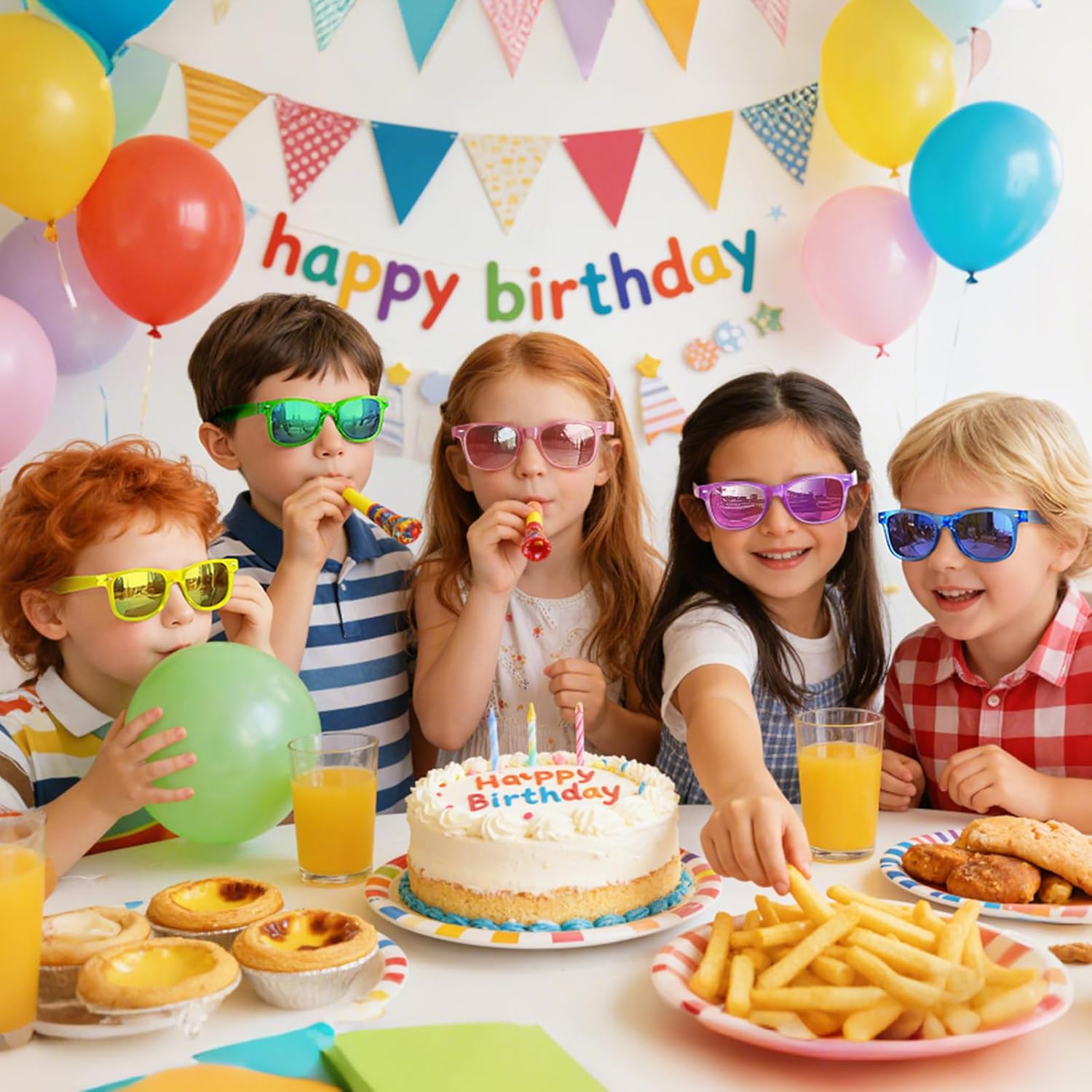 Thumbnail 1 de Vcarsian Kids Sunglasses Bulk Party Favors – 24 Packs, UV Protection, Ages 3–8