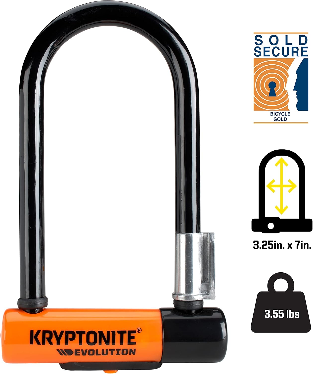 Detalle de Kryptonite Evolution Mini-7 U-lock with 4’ KryptoFlex double loop cable