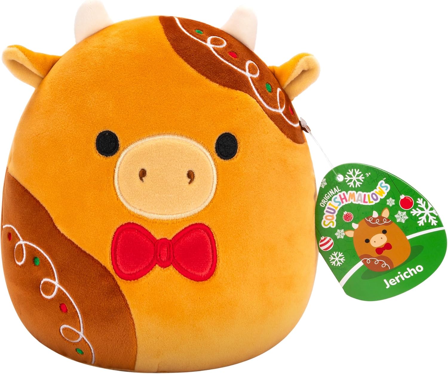 Thumbnail 4 de Squishmallows Original 7.5-inch Jericho the Gingerbread Cow plush