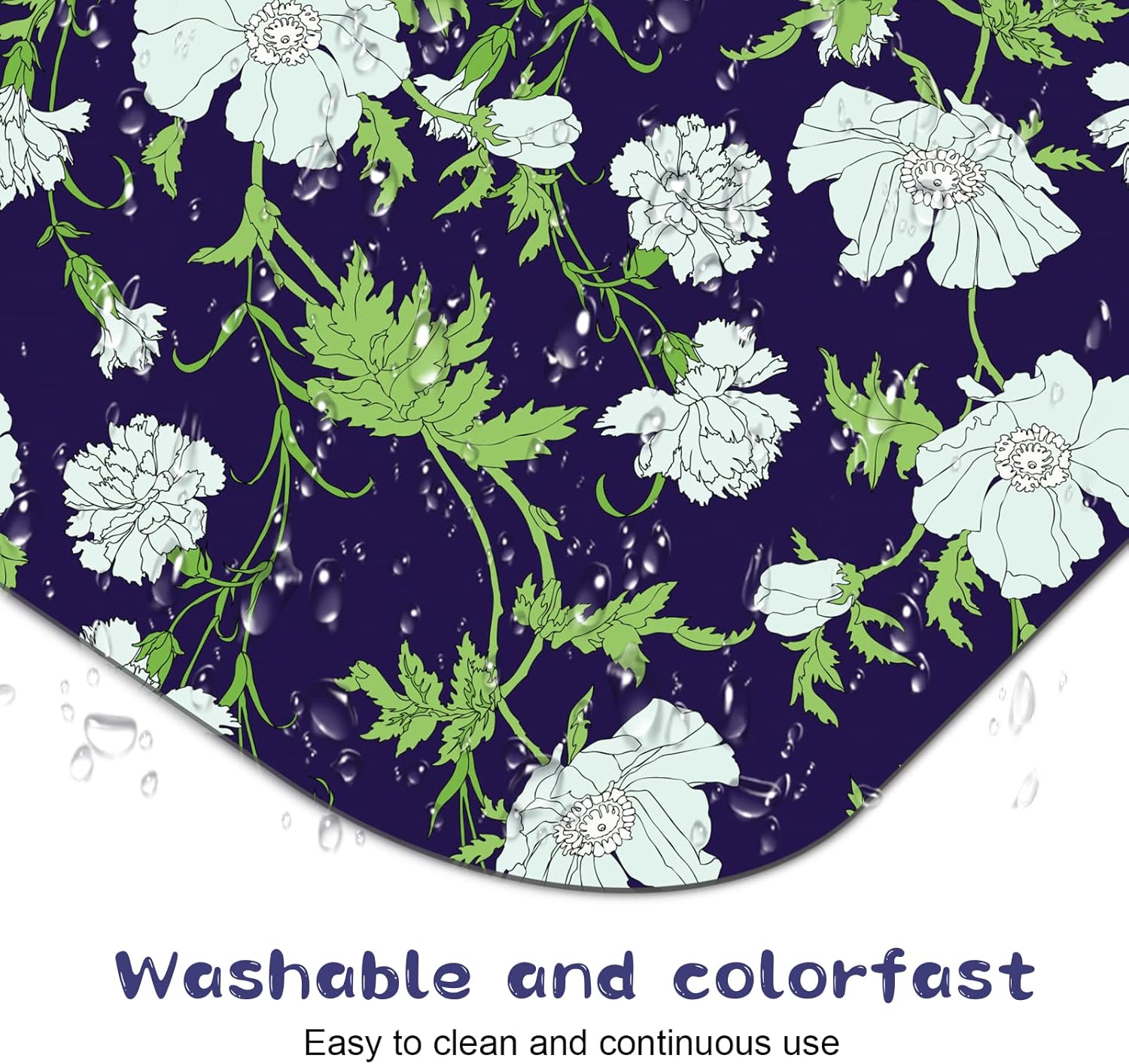 Detalle de Mouse Mat, Non-Slip Small Mouse Pad – Flowers Design (6x7x0.12 Inch), Mini Desk Pad for Travel and Home