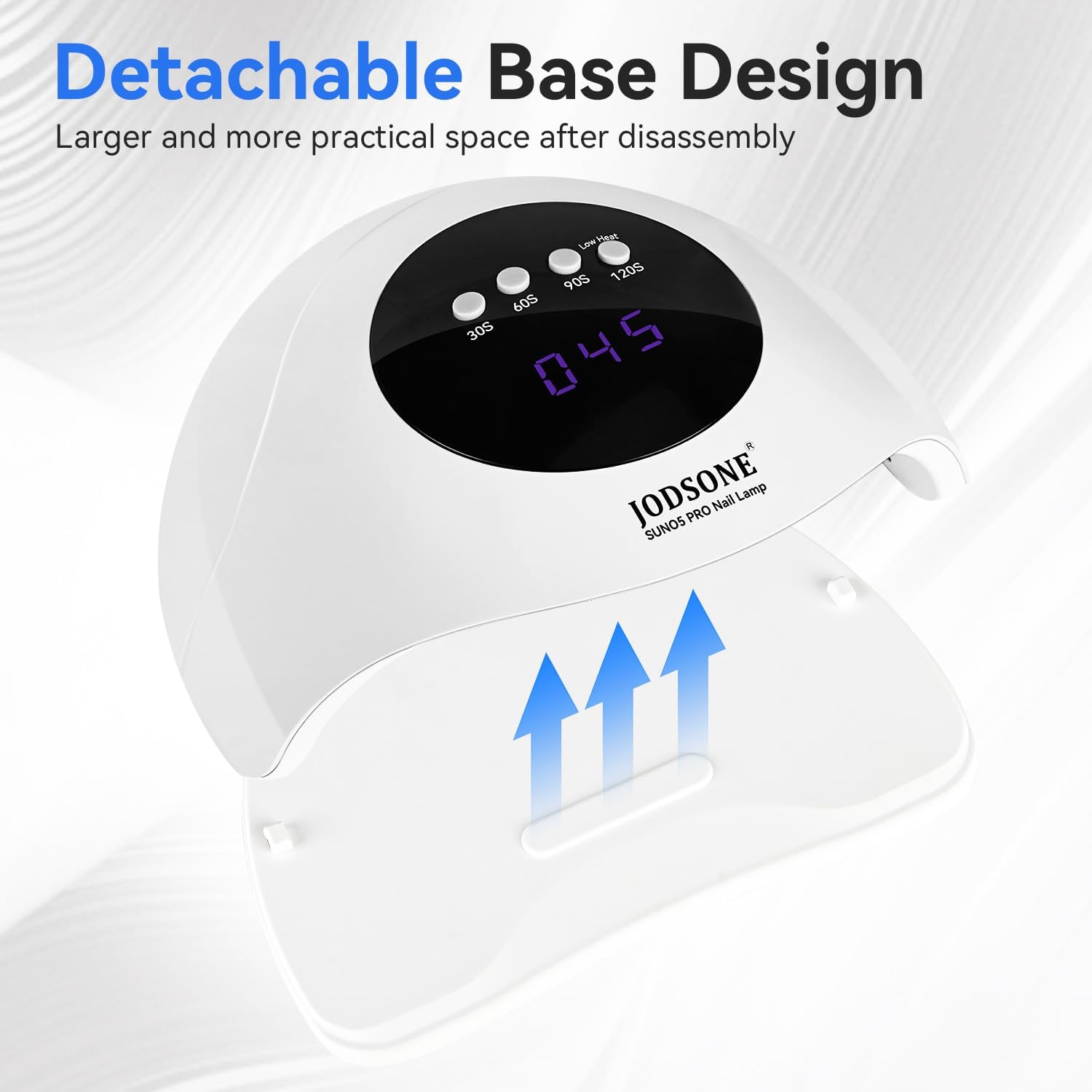 Thumbnail 4 de JODSONE Lampada UV per unghie portatile con sensore automatico e 4 timer (bianco)