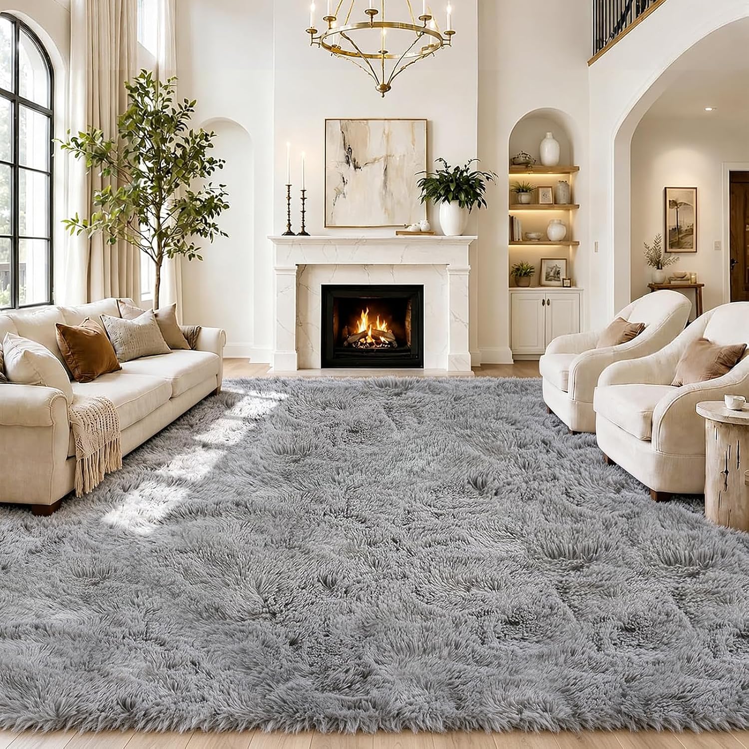 Thumbnail 5 de junhejiamei 8x10 Shaggy Area Rug for Bedroom 🏡