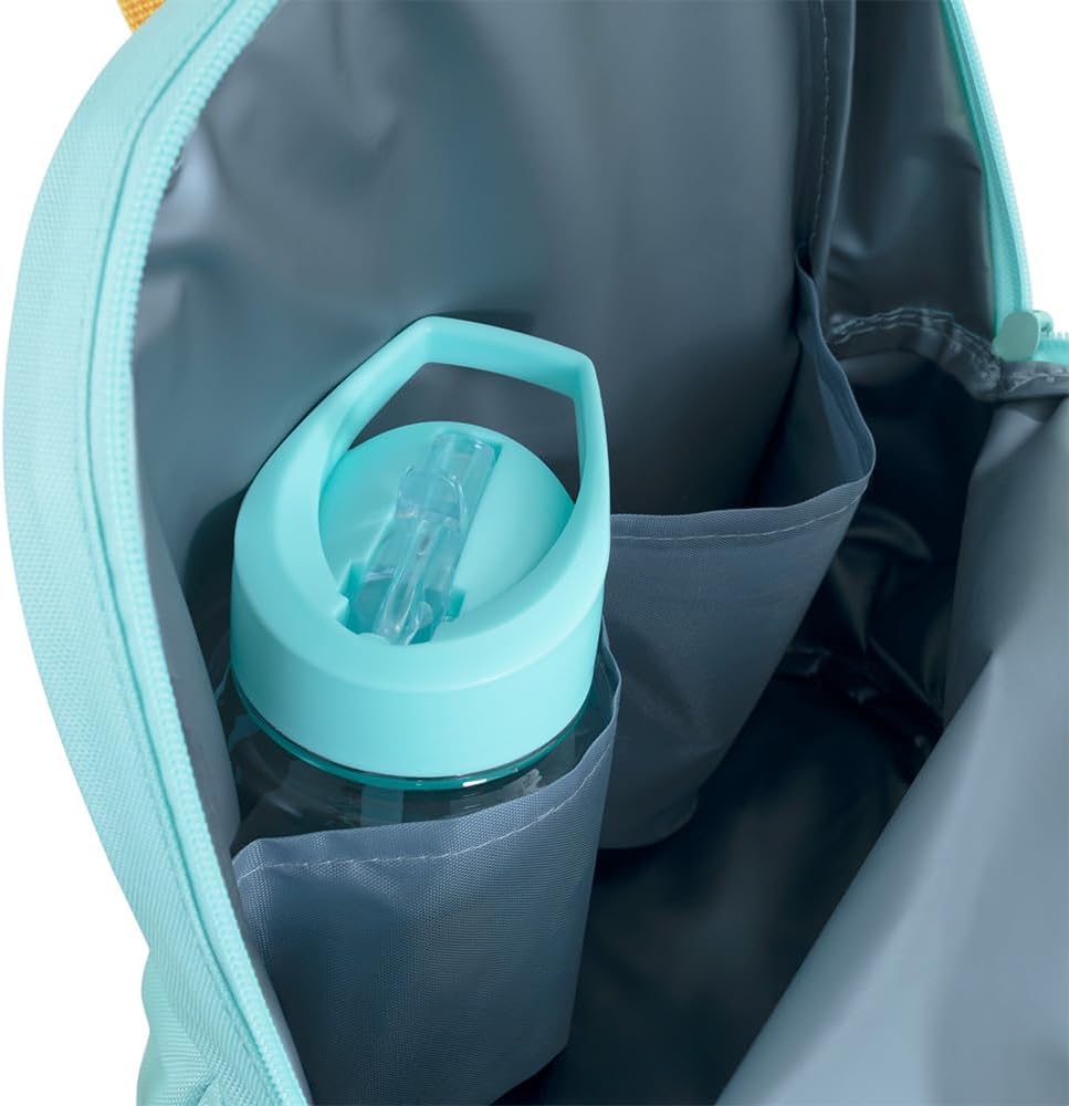 Detalle de Miniland Kinder-Rucksack Dinosaurier – Thermo-Rucksack für Kinder, bequem, lustig und personalisierbar