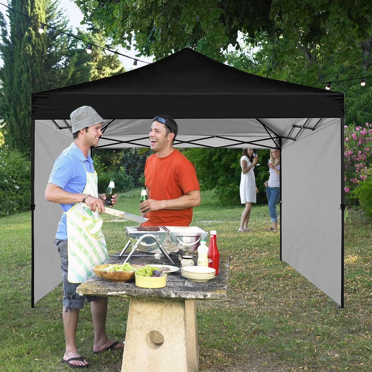 Thumbnail 3 de Gazebo Side Panel for 3x3m Straight Leg Gazebos – Black, 1 Pack