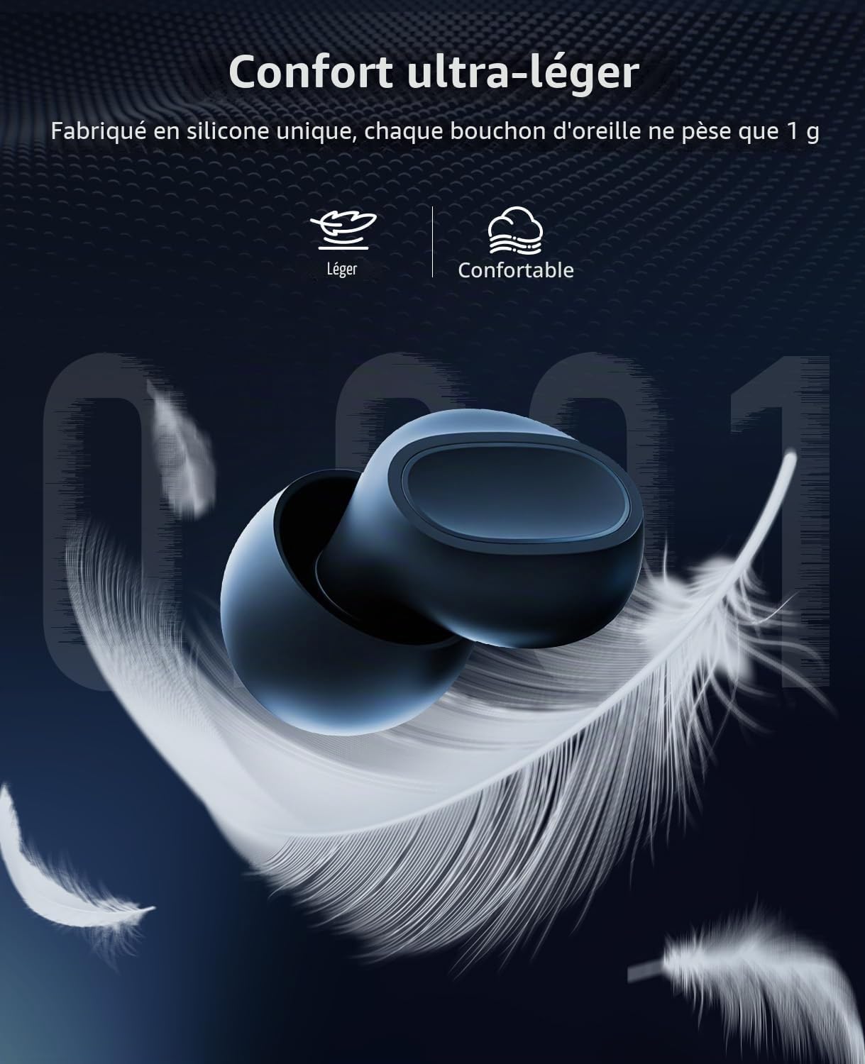 Thumbnail 3 de Bouchons d’oreille en silicone VANPIE 37 dB – version 2026, pour dormeurs latéraux et concerts