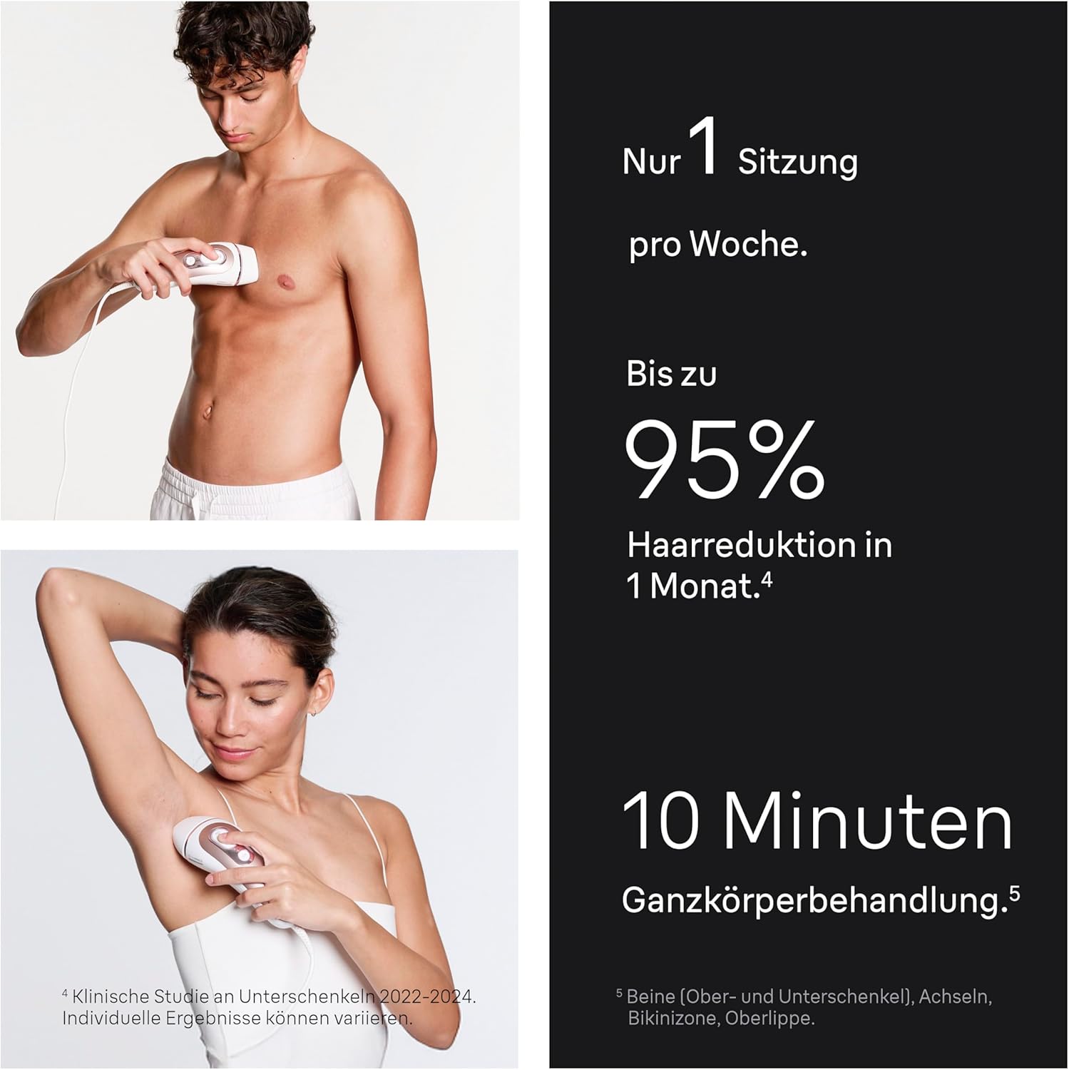 Detalle de Braun Smart IPL 7 Skin i·expert PL7387 (weiß/roségold) – IPL-Gerät zur Haarentfernung mit App und Aufsätzen