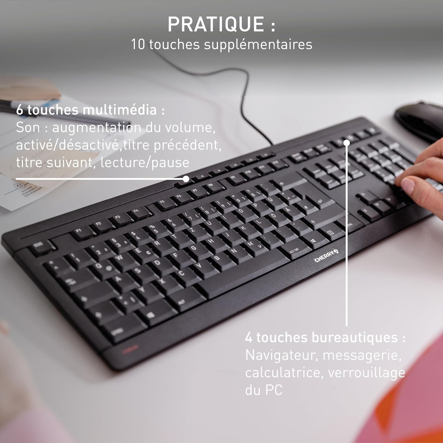 Thumbnail 2 de CHERRY Stream Keyboard clavier filaire 8