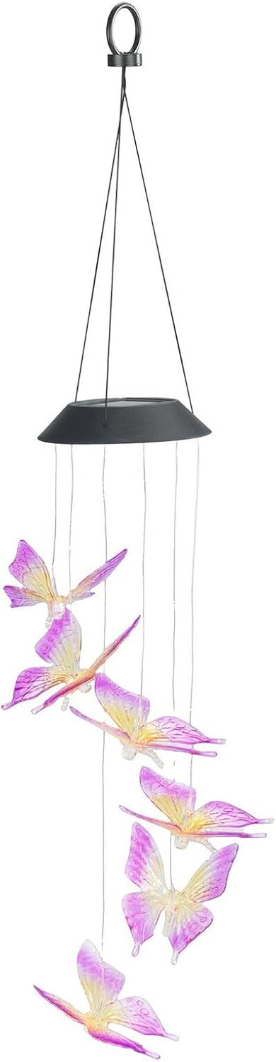 Detalle de Maximex 9945910500 – solarny dzwonek LED w kształcie motyla, 5 kolorów
