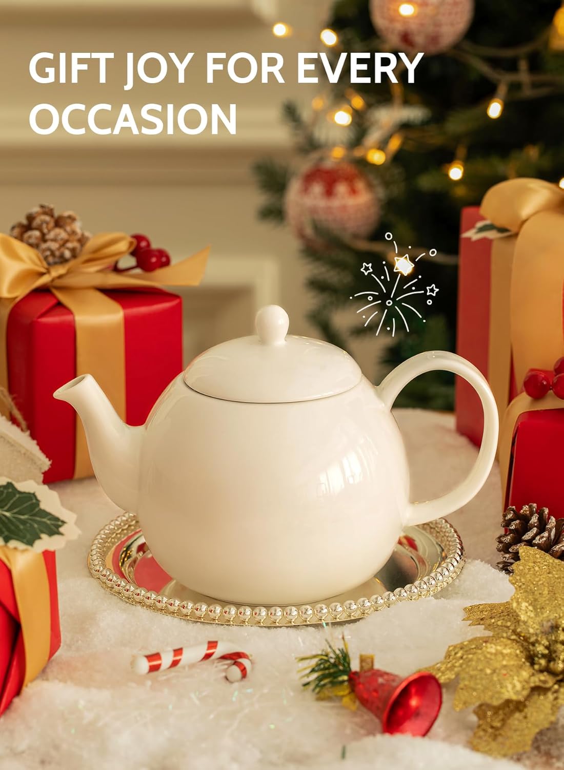 Thumbnail 6 de Sweese Porcelain Teapot (40 Ounce) in White — Large Enough for About 5 Cups